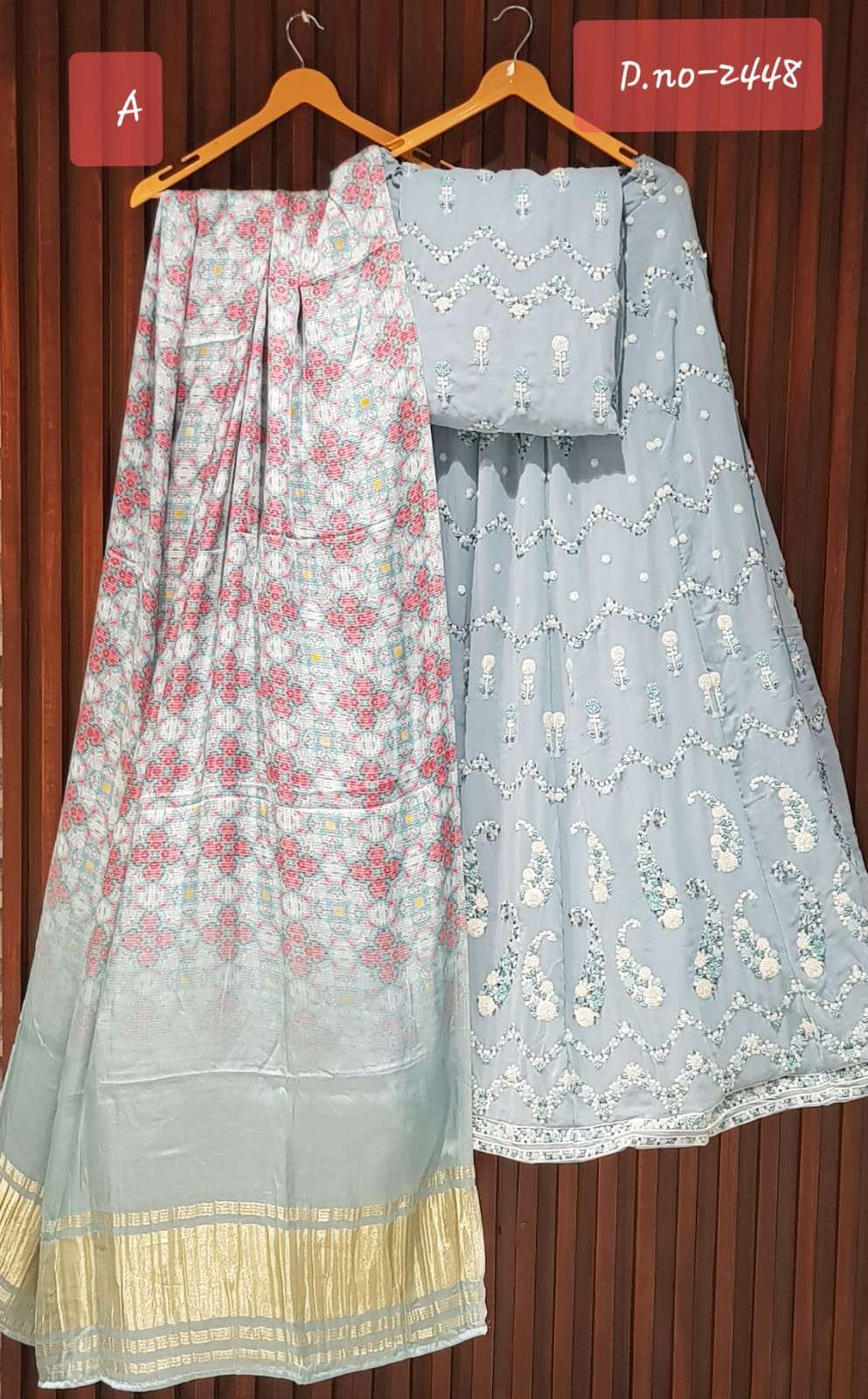 LADY GAGA BY ANANDAM 2443-A TO 2448-B SERIES INDIAN TRADITIONAL BEAUTIFUL STYLISH DESIGNER BANARASI SILK JACQUARD EMBROIDERED PARTY WEAR FANCY LEHENGAS AT WHOLESALE PRICE