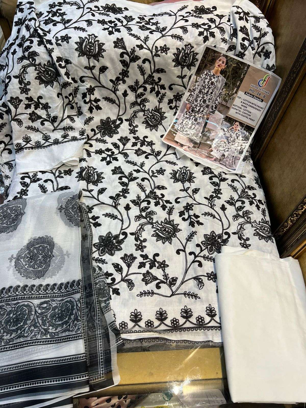 HAZRA HIT DESIGN 28 COLOURS BY HAZRA DESIGNER 28 TO 28-B SERIES PAKISTANI SUITS BEAUTIFUL FANCY COLORFUL STYLISH PARTY WEAR & OCCASIONAL WEAR COTTON WITH EMBROIDERY DRESSES AT WHOLESALE PRICE