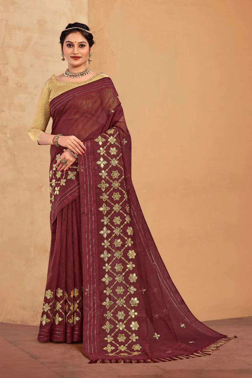 SELVIA COTTON BY YADU NANDAN FASHION 01 TO 04 SERIES INDIAN TRADITIONAL WEAR COLLECTION BEAUTIFUL STYLISH FANCY COLORFUL PARTY WEAR & OCCASIONAL WEAR COTTON EMBROIDERED SAREES AT WHOLESALE PRICE