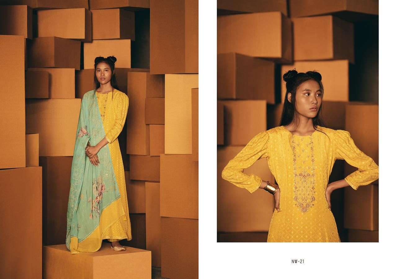 NISHWA BY VARSHA FASHION 21 TO 26 SERIES BEAUTIFUL SUITS COLORFUL STYLISH FANCY CASUAL WEAR & ETHNIC WEAR WOVEN EMBROIDERED DRESSES AT WHOLESALE PRICE