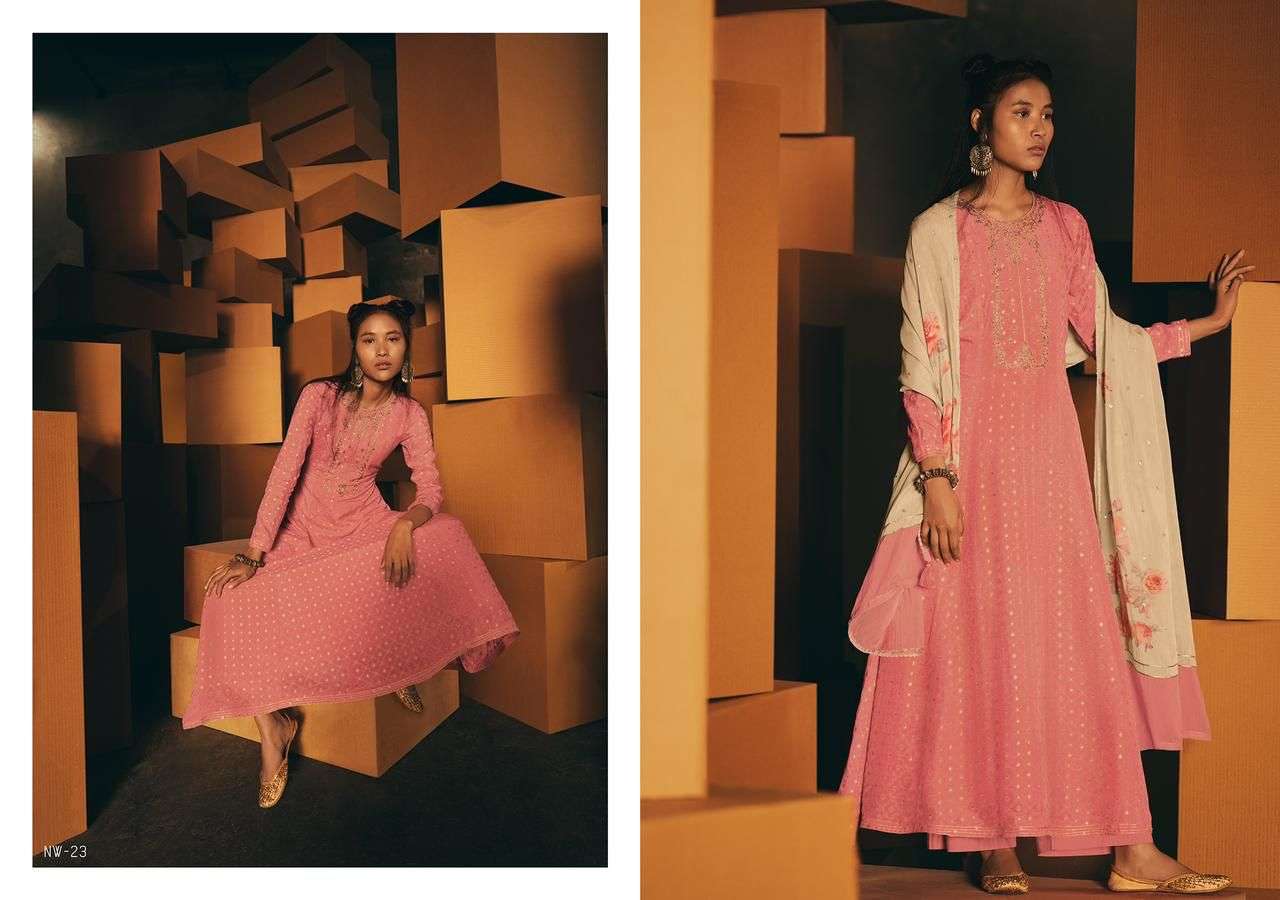 NISHWA BY VARSHA FASHION 21 TO 26 SERIES BEAUTIFUL SUITS COLORFUL STYLISH FANCY CASUAL WEAR & ETHNIC WEAR WOVEN EMBROIDERED DRESSES AT WHOLESALE PRICE