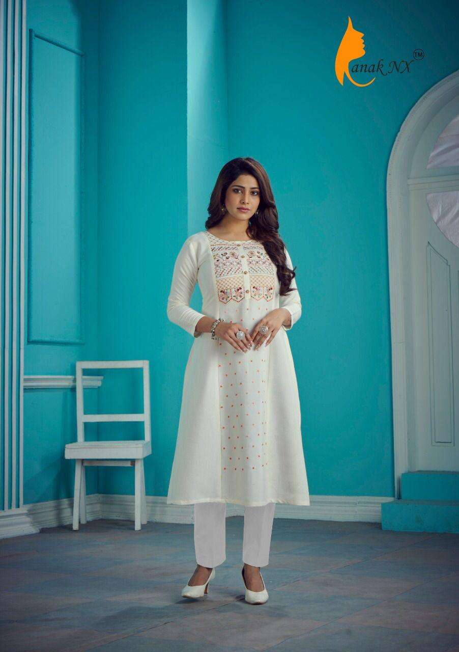 MANNAT BY KANAK NX 1004-A TO 1004-D SERIES DESIGNER STYLISH FANCY COLORFUL BEAUTIFUL PARTY WEAR & ETHNIC WEAR COLLECTION VISCOSE SLUB KURTIS AT WHOLESALE PRICE
