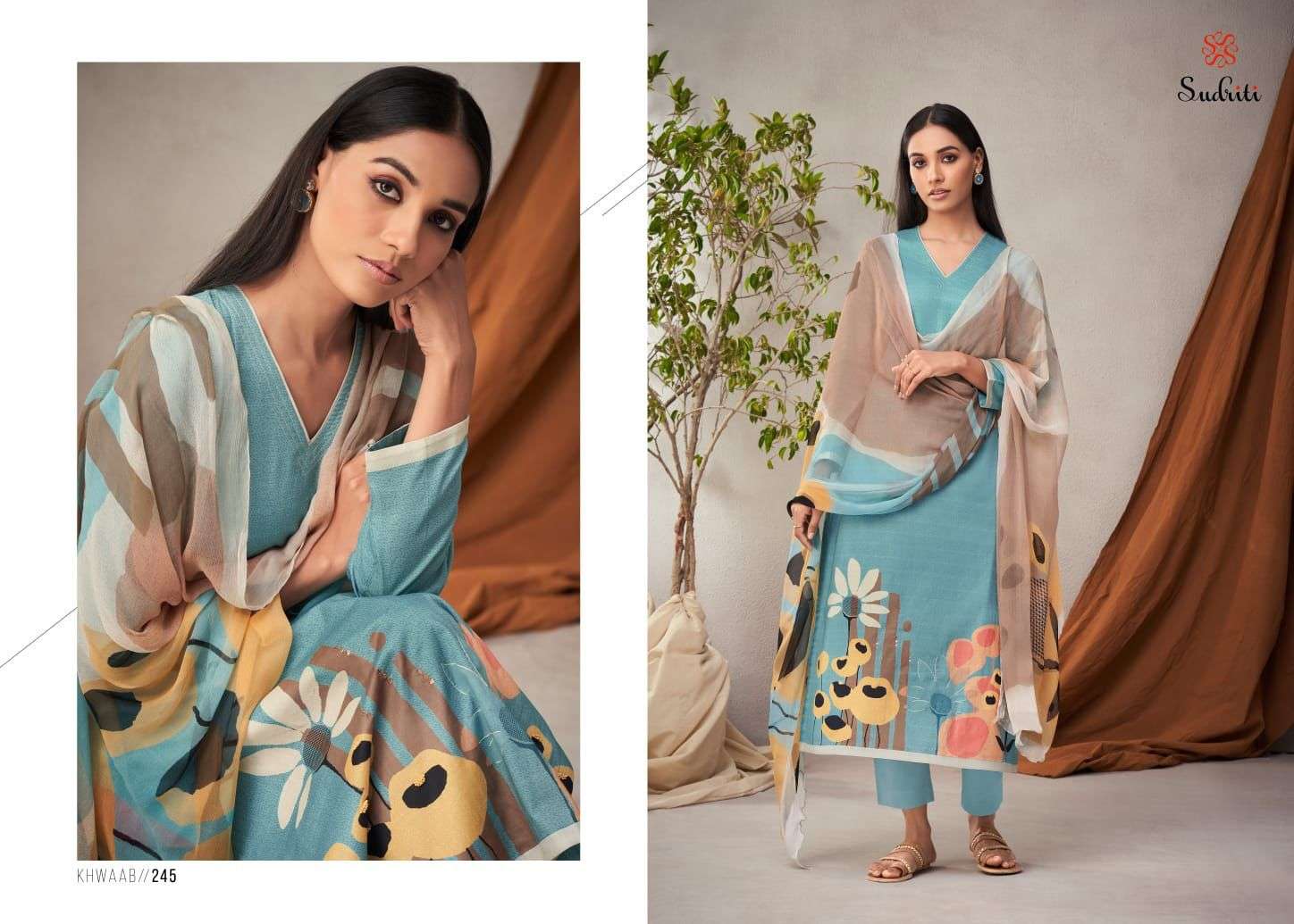 Khwaab By Sudriti Beautiful Suits Colorful Stylish Fancy Casual Wear & Ethnic Wear Pure Cotton Print Dresses At Wholesale Price