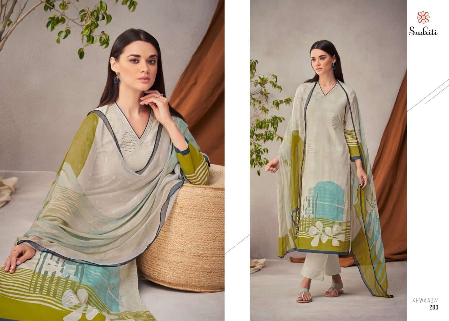 Khwaab By Sudriti Beautiful Suits Colorful Stylish Fancy Casual Wear & Ethnic Wear Pure Cotton Print Dresses At Wholesale Price