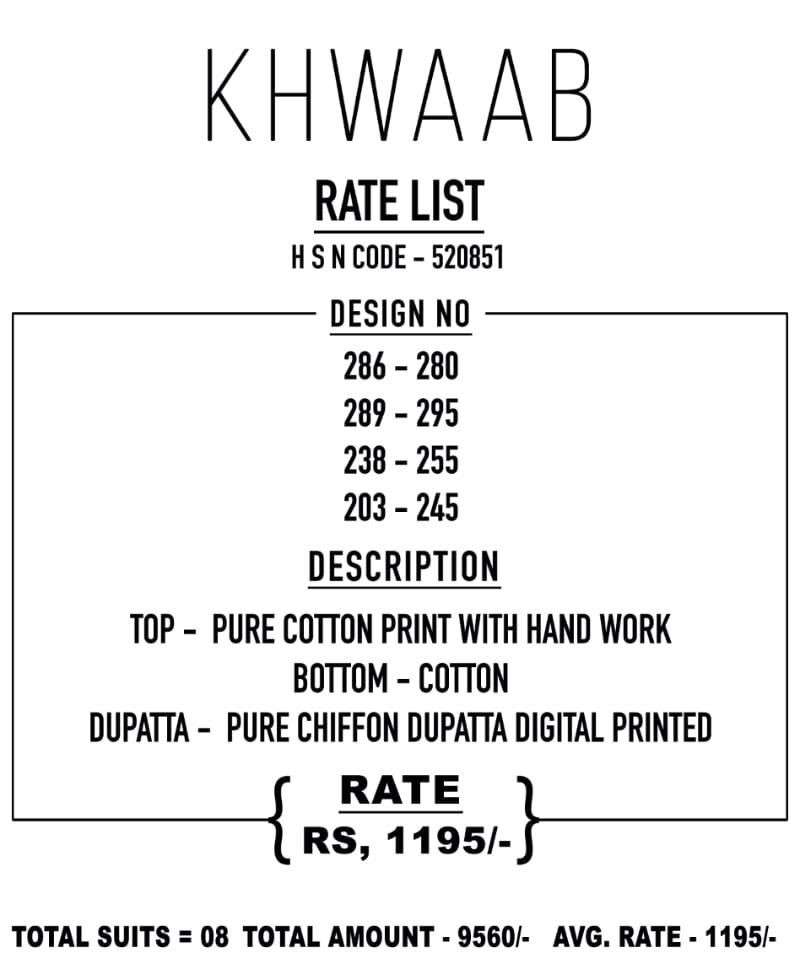 Khwaab By Sudriti Beautiful Suits Colorful Stylish Fancy Casual Wear & Ethnic Wear Pure Cotton Print Dresses At Wholesale Price
