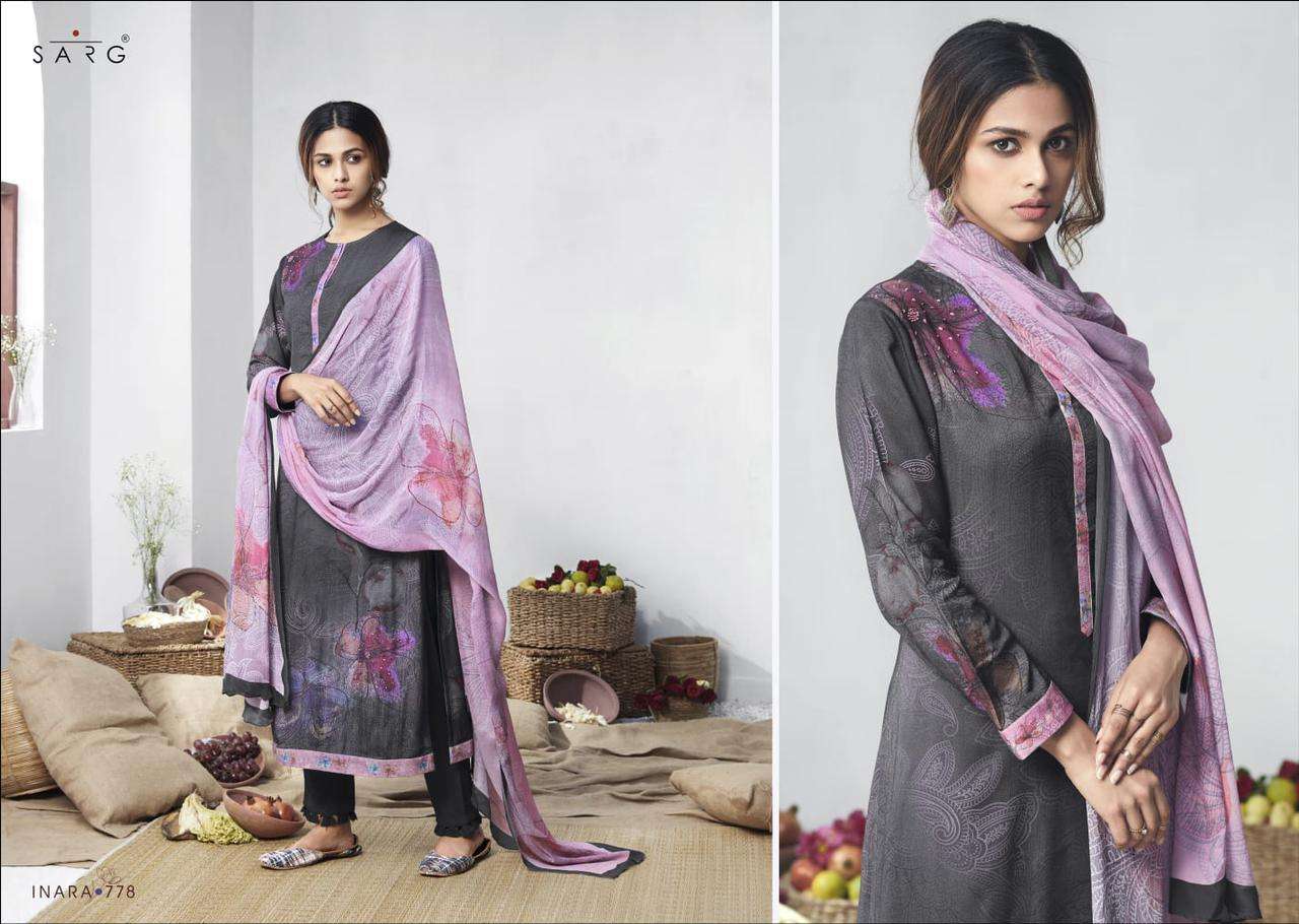 INARA BY SARG BEAUTIFUL STYLISH SUITS FANCY COLORFUL CASUAL WEAR & ETHNIC WEAR & READY TO WEAR PURE COTTON DRESSES AT WHOLESALE PRICE
