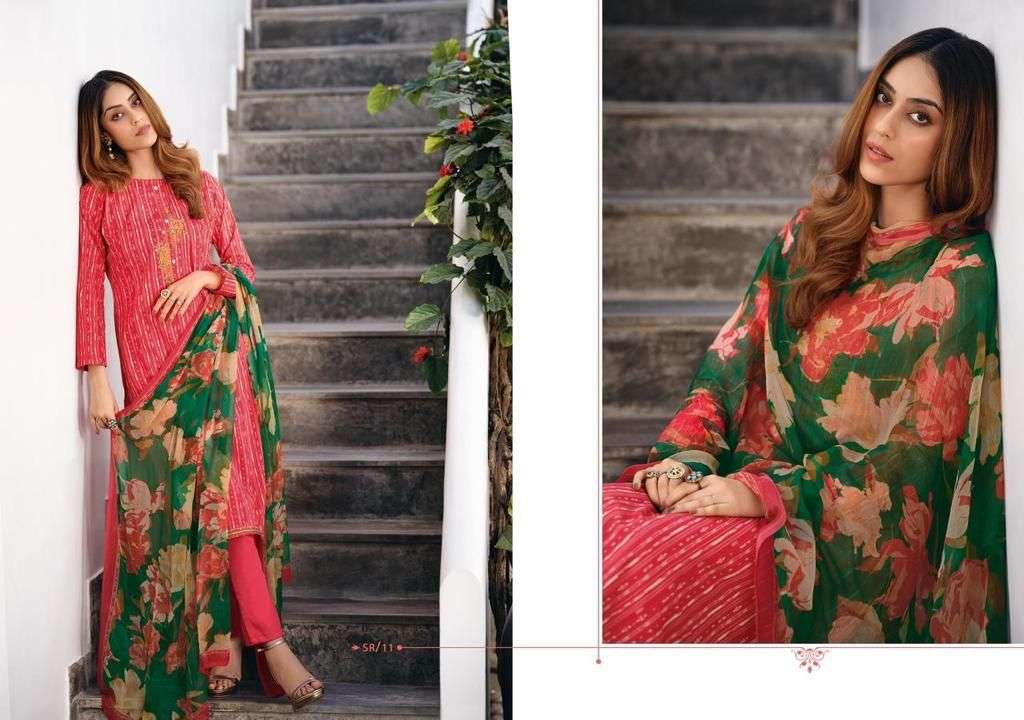 SRIYA BY EHRUM 11 TO 14 SERIES BEAUTIFUL SUITS COLORFUL STYLISH FANCY CASUAL WEAR & ETHNIC WEAR PURE COTTON PRINT DRESSES AT WHOLESALE PRICE