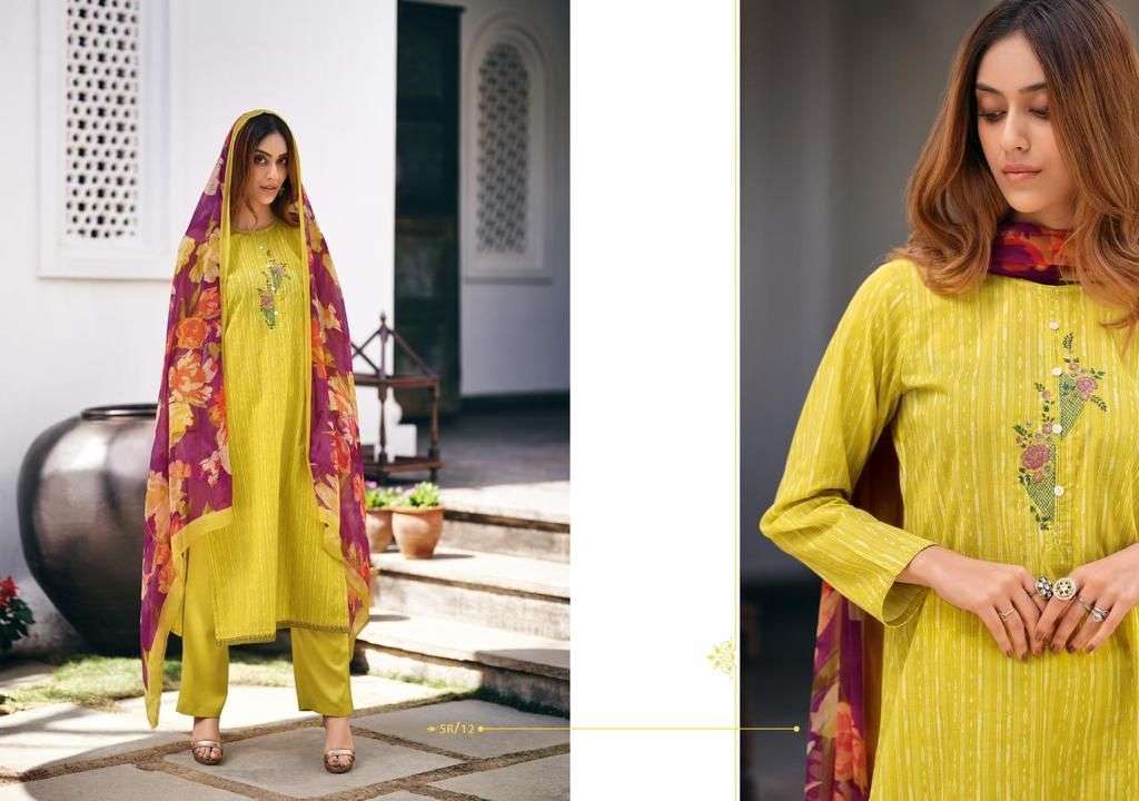 SRIYA BY EHRUM 11 TO 14 SERIES BEAUTIFUL SUITS COLORFUL STYLISH FANCY CASUAL WEAR & ETHNIC WEAR PURE COTTON PRINT DRESSES AT WHOLESALE PRICE