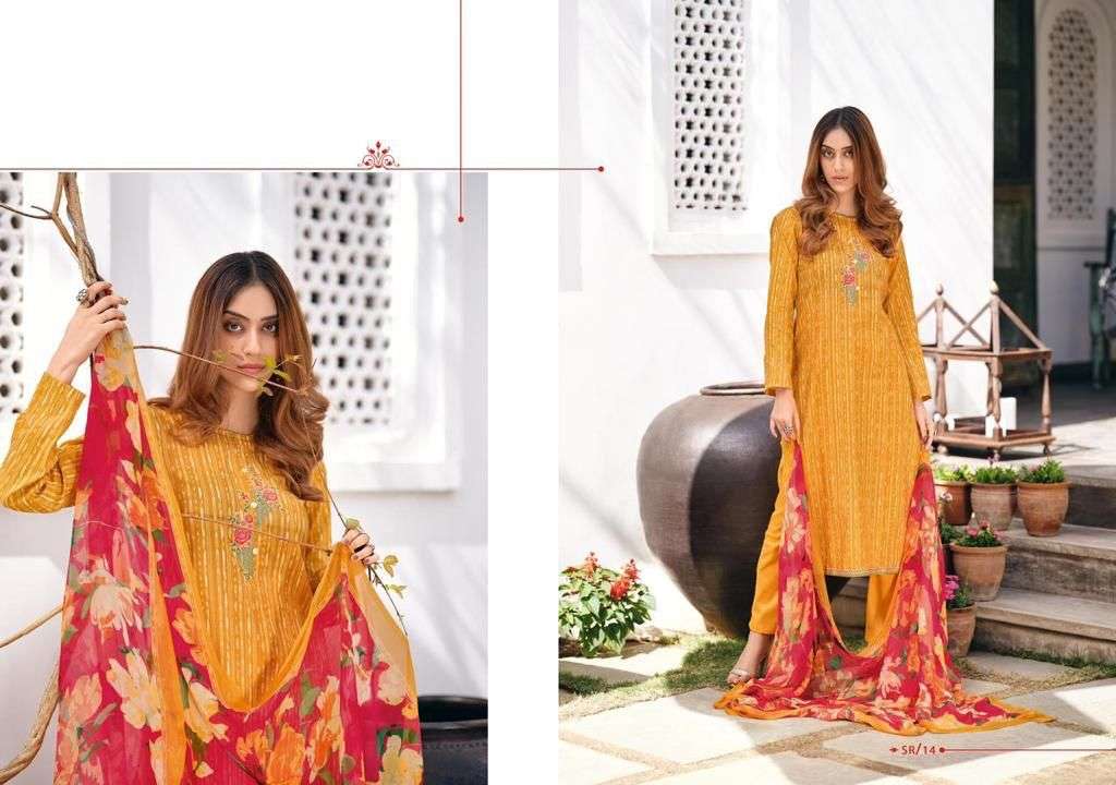 SRIYA BY EHRUM 11 TO 14 SERIES BEAUTIFUL SUITS COLORFUL STYLISH FANCY CASUAL WEAR & ETHNIC WEAR PURE COTTON PRINT DRESSES AT WHOLESALE PRICE
