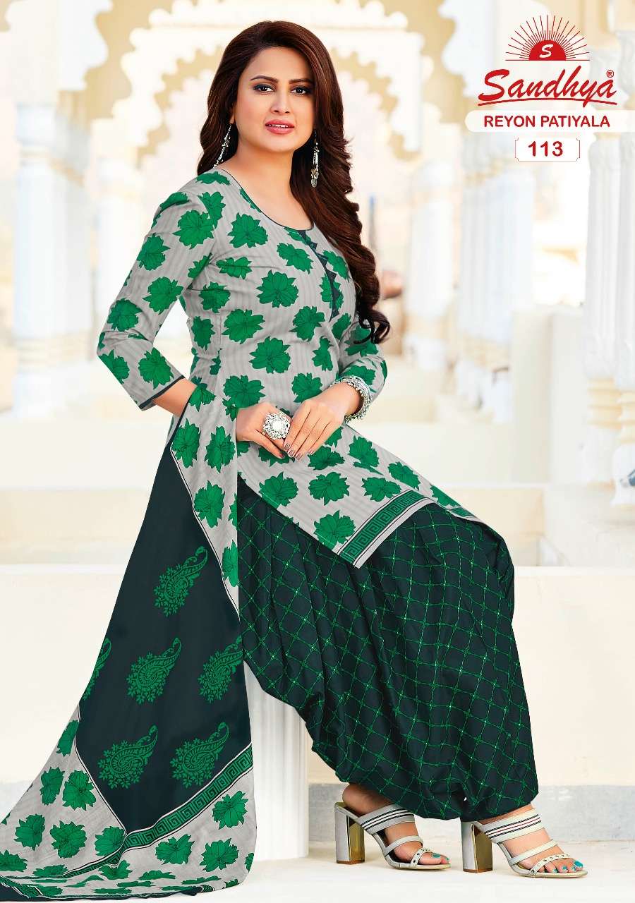 REYON PATIYALA VOL-1 BY SANDHYA 108 TO 122 SERIES BEAUTIFUL SUITS COLORFUL STYLISH FANCY CASUAL WEAR & ETHNIC WEAR RAYON PRINT DRESSES AT WHOLESALE PRICE