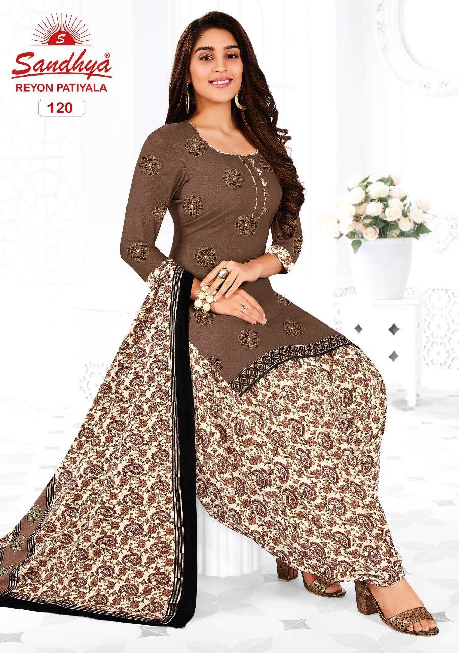 REYON PATIYALA VOL-1 BY SANDHYA 108 TO 122 SERIES BEAUTIFUL SUITS COLORFUL STYLISH FANCY CASUAL WEAR & ETHNIC WEAR RAYON PRINT DRESSES AT WHOLESALE PRICE