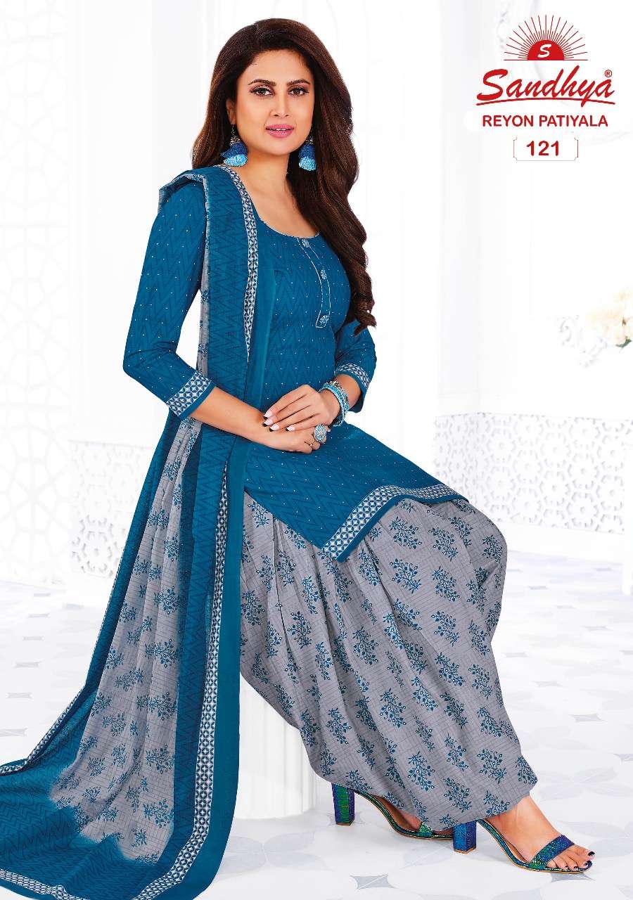 REYON PATIYALA VOL-1 BY SANDHYA 108 TO 122 SERIES BEAUTIFUL SUITS COLORFUL STYLISH FANCY CASUAL WEAR & ETHNIC WEAR RAYON PRINT DRESSES AT WHOLESALE PRICE