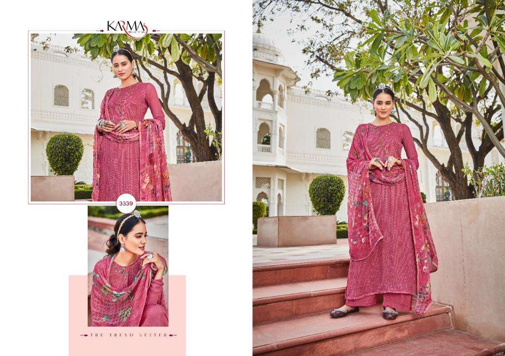 INAYAT VOL-6 BY KARMA TRENDZ 3339 TO 3345 SERIES BEAUTIFUL COLORFUL STYLISH PRETTY PARTY WEAR CASUAL WEAR OCCASIONAL WEAR MUSLIN COTTON DRESSES AT WHOLESALE PRICE