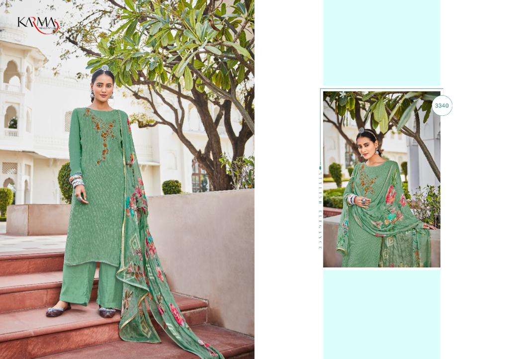 INAYAT VOL-6 BY KARMA TRENDZ 3339 TO 3345 SERIES BEAUTIFUL COLORFUL STYLISH PRETTY PARTY WEAR CASUAL WEAR OCCASIONAL WEAR MUSLIN COTTON DRESSES AT WHOLESALE PRICE
