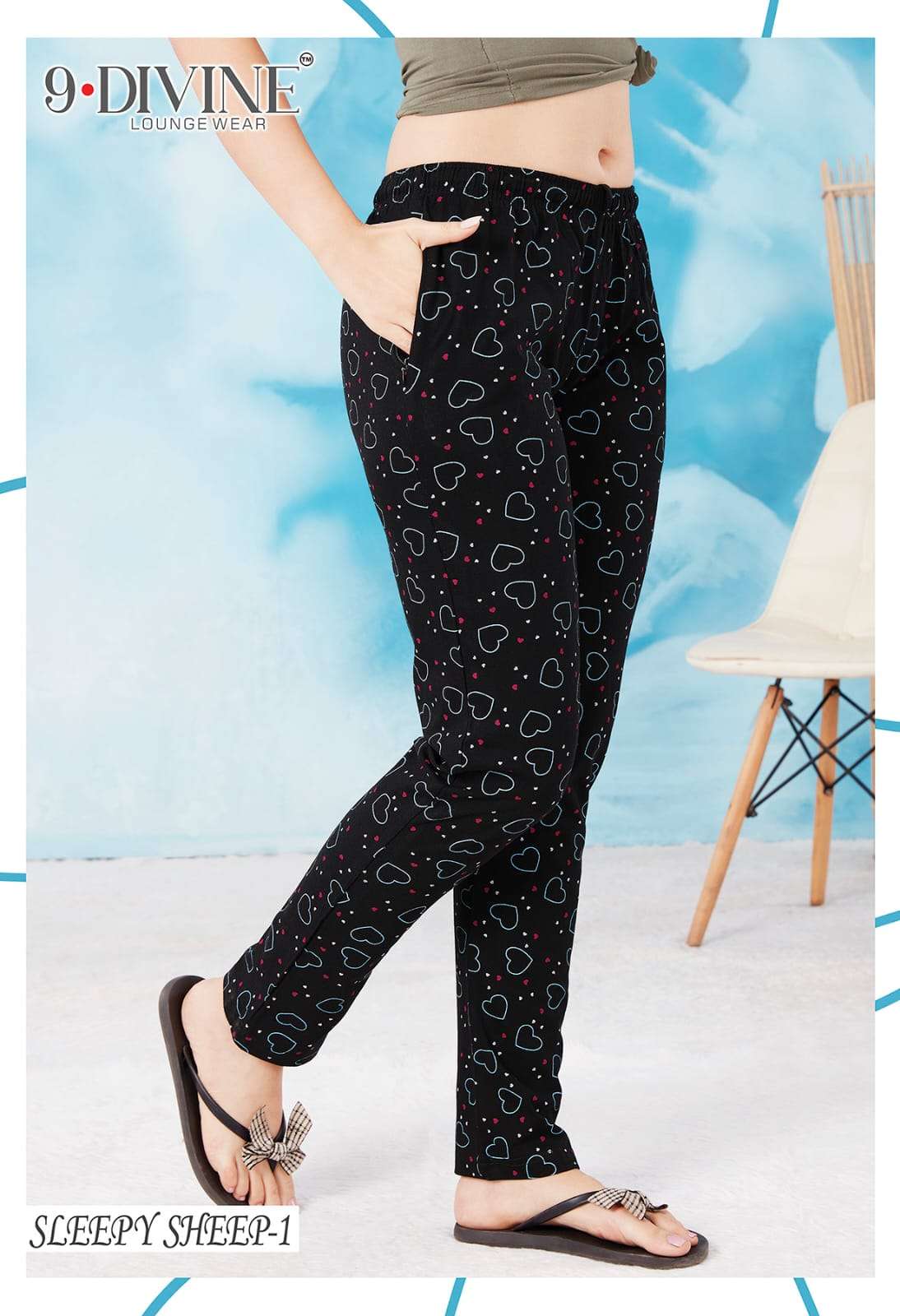 SLEEPY SHEEP BY 9 DIVINE 01 TO 08 SERIES STYLISH FANCY BEAUTIFUL COLORFUL CASUAL WEAR & ETHNIC WEAR COTTON HOSIERY PALAZZO AT WHOLESALE PRICE