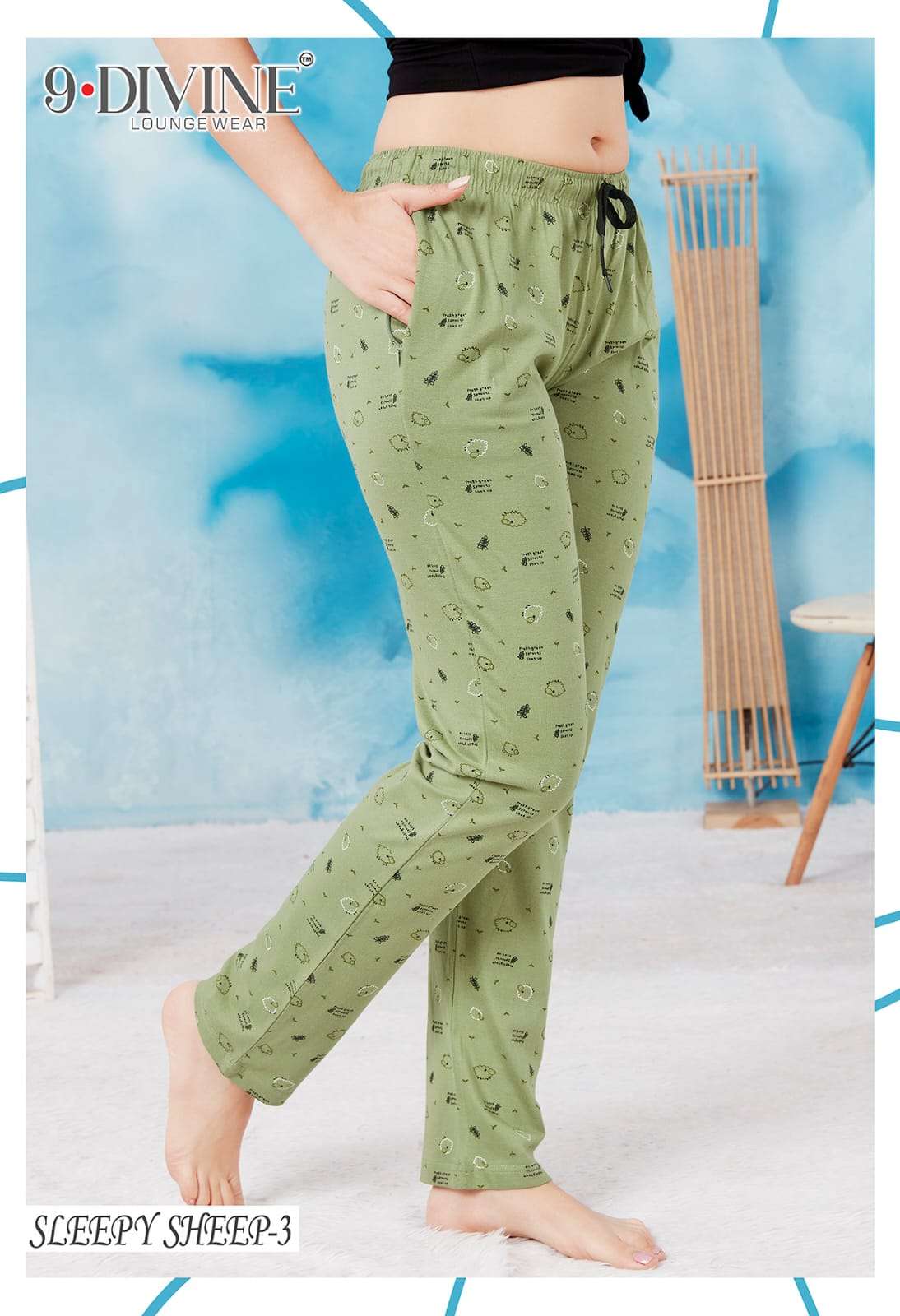 SLEEPY SHEEP BY 9 DIVINE 01 TO 08 SERIES STYLISH FANCY BEAUTIFUL COLORFUL CASUAL WEAR & ETHNIC WEAR COTTON HOSIERY PALAZZO AT WHOLESALE PRICE