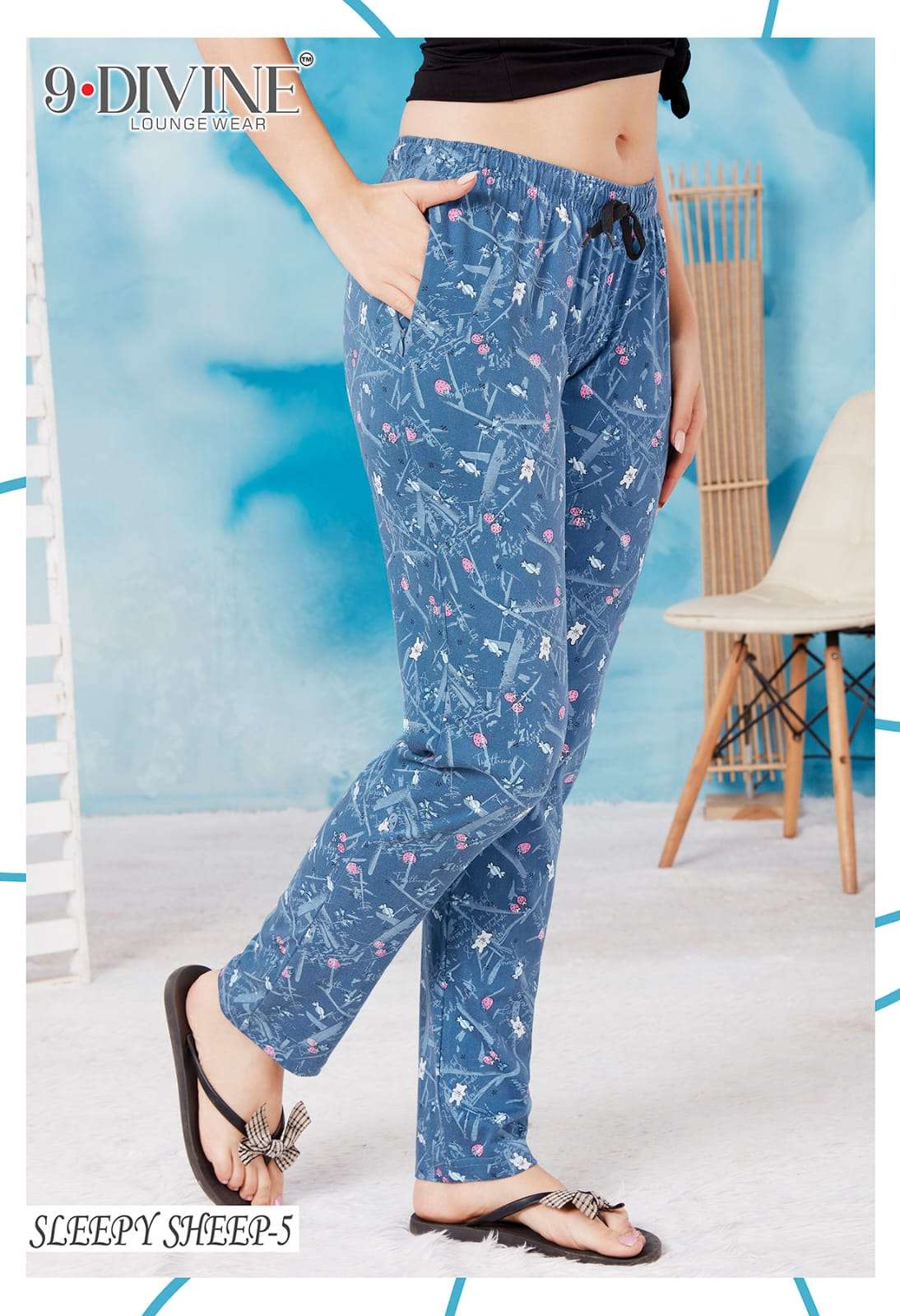 SLEEPY SHEEP BY 9 DIVINE 01 TO 08 SERIES STYLISH FANCY BEAUTIFUL COLORFUL CASUAL WEAR & ETHNIC WEAR COTTON HOSIERY PALAZZO AT WHOLESALE PRICE