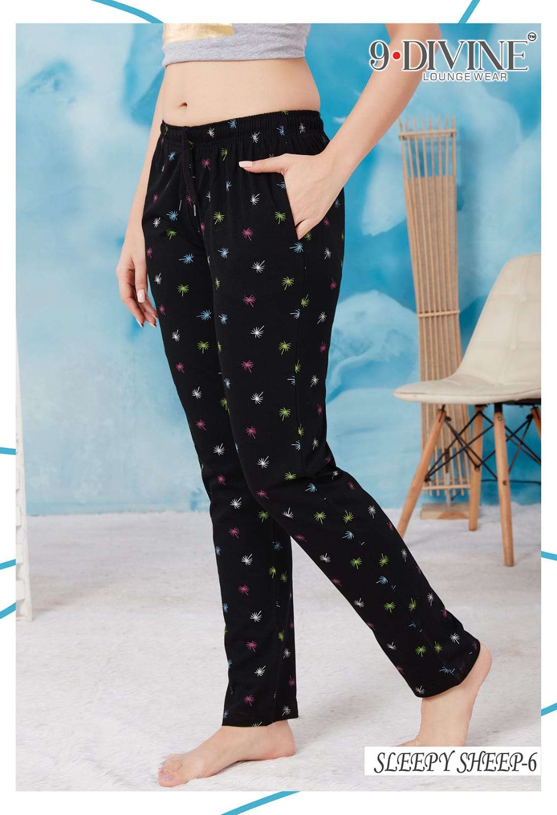 SLEEPY SHEEP BY 9 DIVINE 01 TO 08 SERIES STYLISH FANCY BEAUTIFUL COLORFUL CASUAL WEAR & ETHNIC WEAR COTTON HOSIERY PALAZZO AT WHOLESALE PRICE
