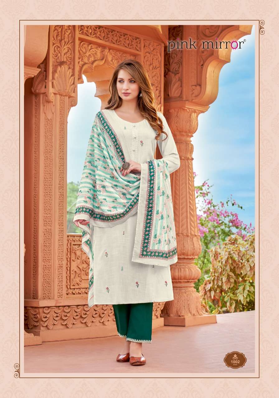 REFRESH BY PINK MIRROR 1001 TO 1006 SERIES BEAUTIFUL SUITS COLORFUL STYLISH FANCY CASUAL WEAR & ETHNIC WEAR RAYON SLUB DRESSES AT WHOLESALE PRICE