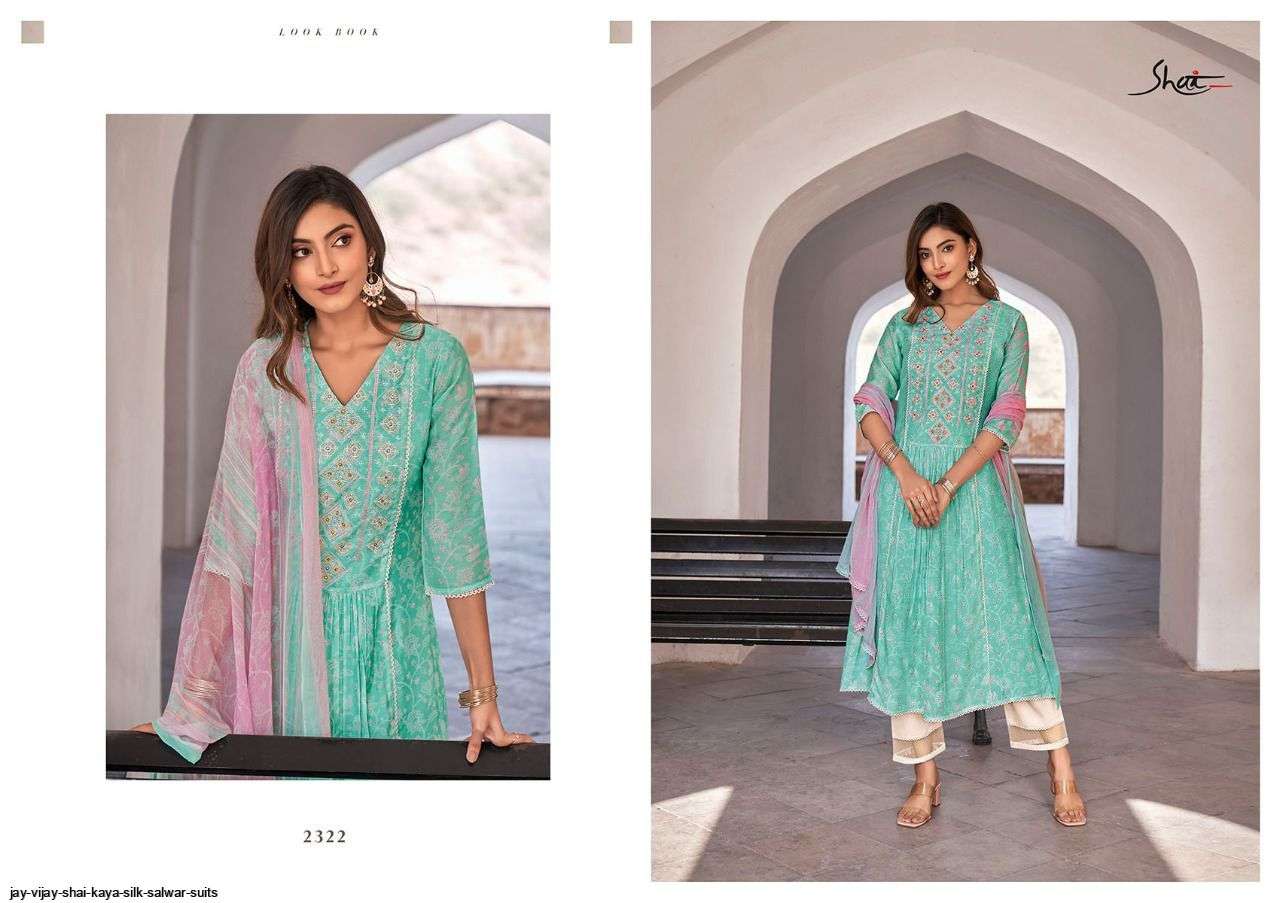 KAYA BY SHAI 2321 TO 2328 SERIES BEAUTIFUL SUITS COLORFUL STYLISH FANCY CASUAL WEAR & ETHNIC WEAR PURE SILK DIGITAL PRINT DRESSES AT WHOLESALE PRICE