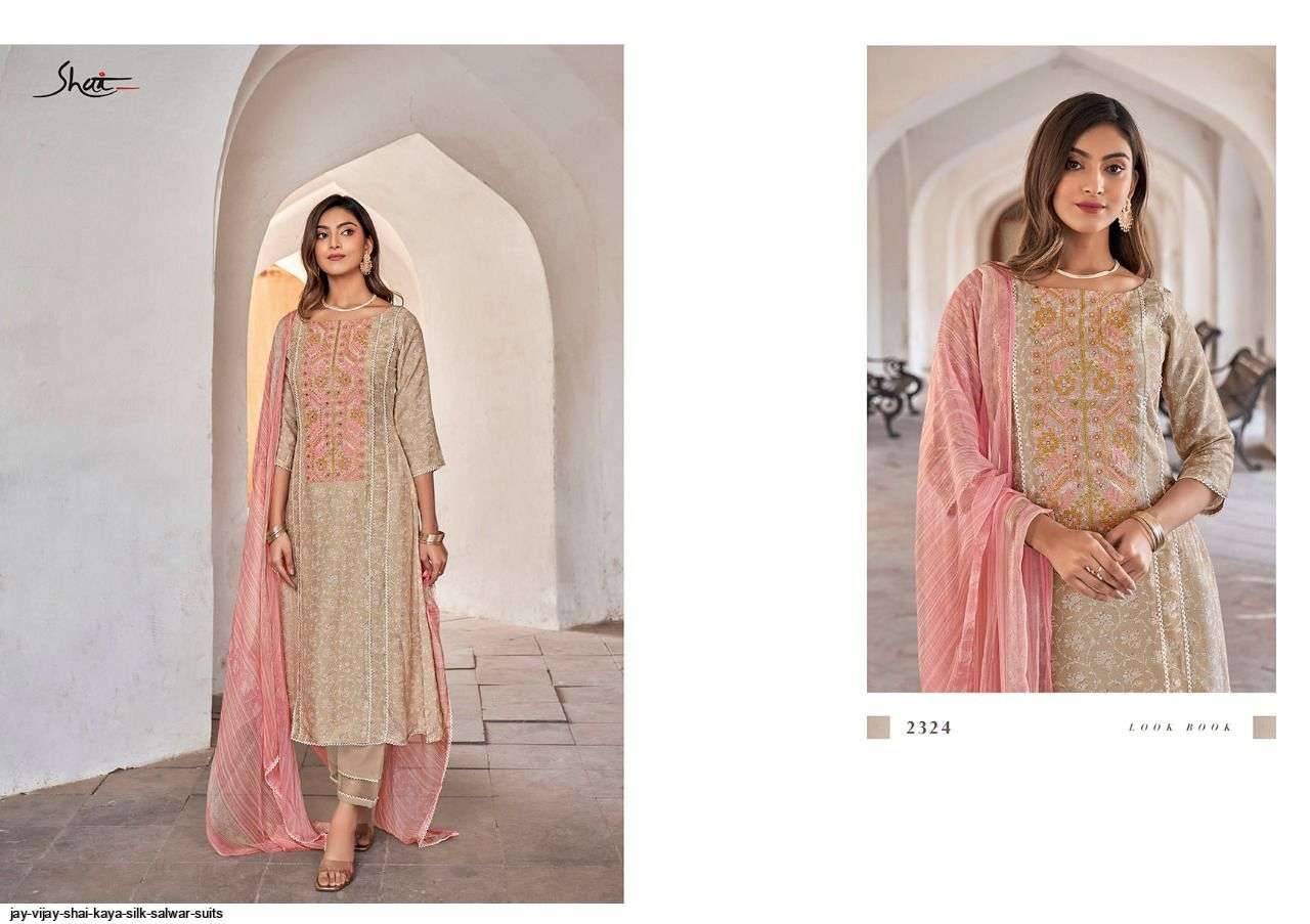 KAYA BY SHAI 2321 TO 2328 SERIES BEAUTIFUL SUITS COLORFUL STYLISH FANCY CASUAL WEAR & ETHNIC WEAR PURE SILK DIGITAL PRINT DRESSES AT WHOLESALE PRICE