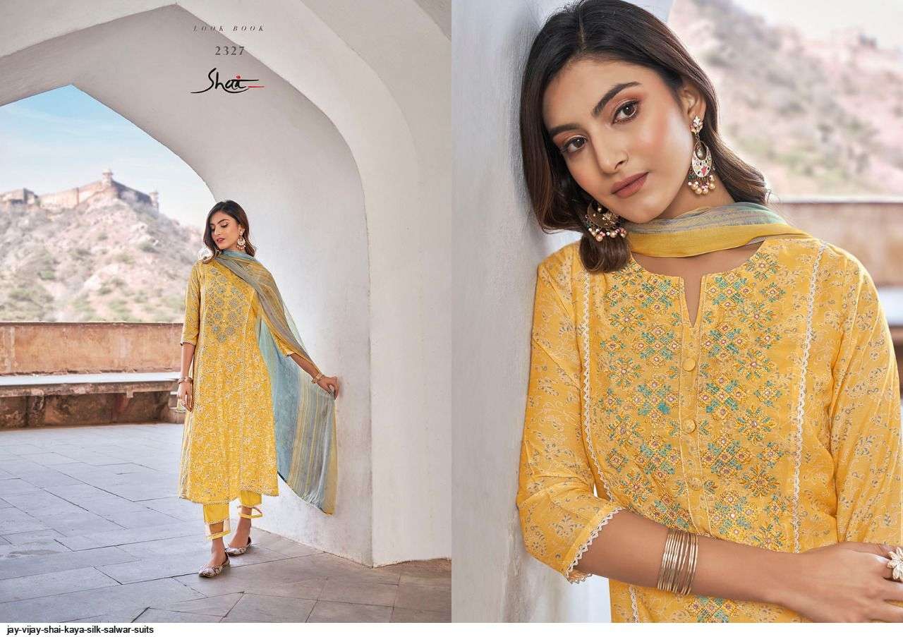 KAYA BY SHAI 2321 TO 2328 SERIES BEAUTIFUL SUITS COLORFUL STYLISH FANCY CASUAL WEAR & ETHNIC WEAR PURE SILK DIGITAL PRINT DRESSES AT WHOLESALE PRICE
