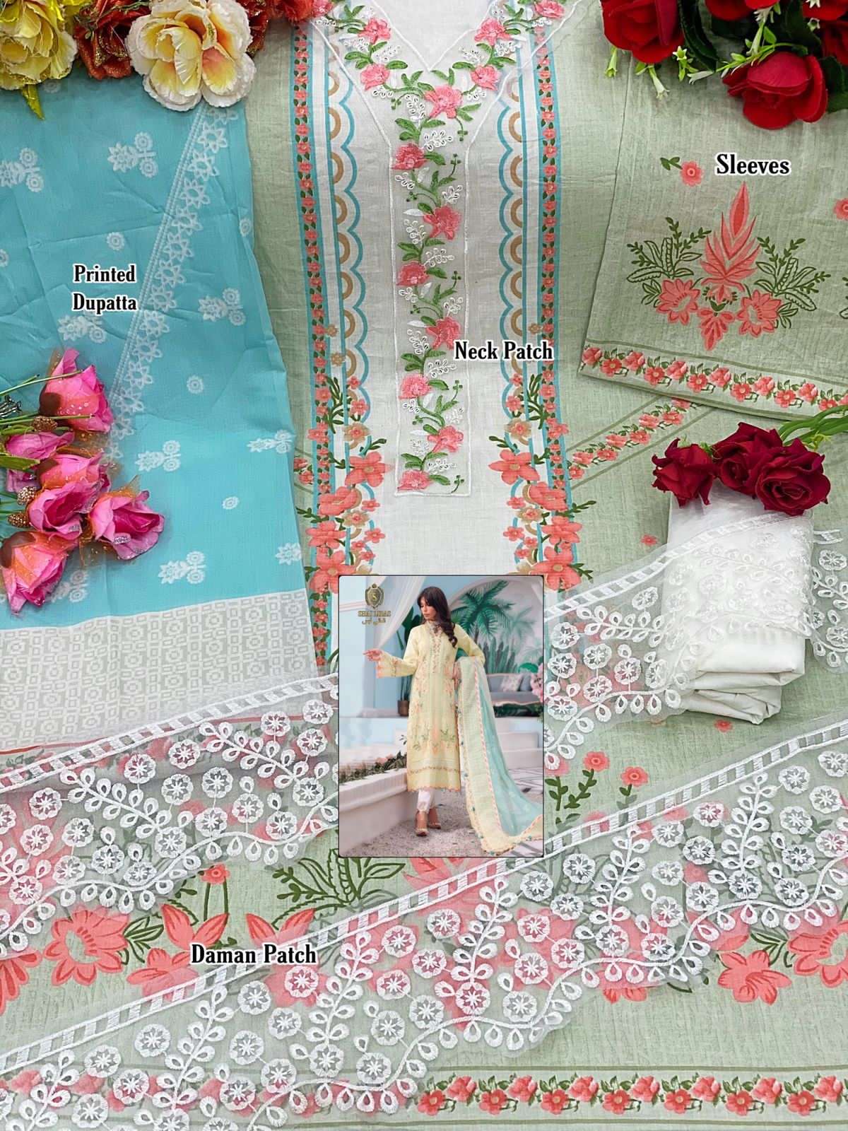 ANAYA VOL-2 BY SHAI LIBAS 1001 TO 1005 SERIES BEAUTIFUL PAKISTANI SUITS COLORFUL STYLISH FANCY CASUAL WEAR & ETHNIC WEAR PURE CAMBRIC COTTON EMBROIDERED DRESSES AT WHOLESALE PRICE