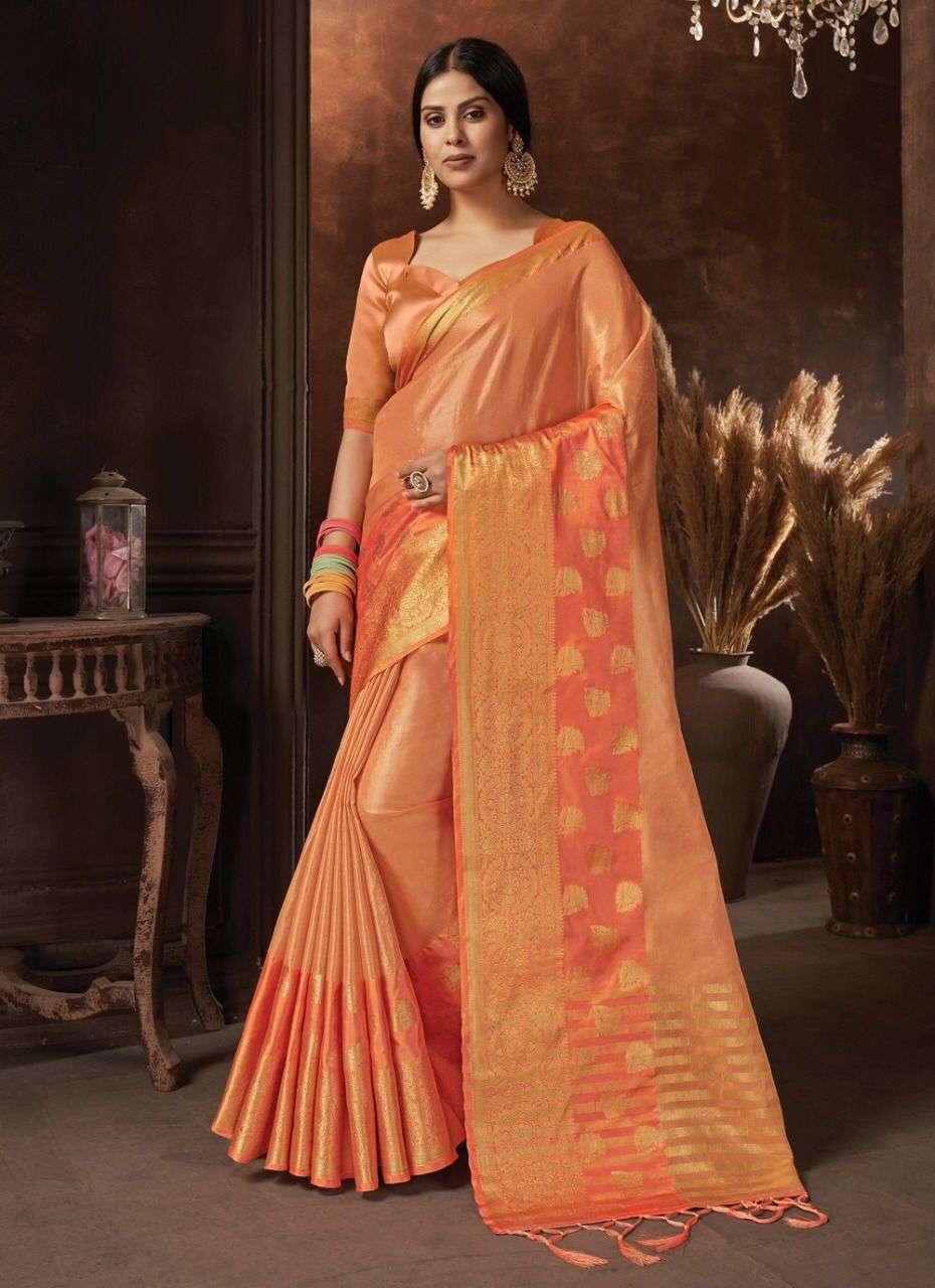 CHANDRIKA BY SANGAM PRINTS 1917 TO 1922 SERIES INDIAN TRADITIONAL WEAR COLLECTION BEAUTIFUL STYLISH FANCY COLORFUL PARTY WEAR & OCCASIONAL WEAR ORGANZA SAREES AT WHOLESALE PRICE