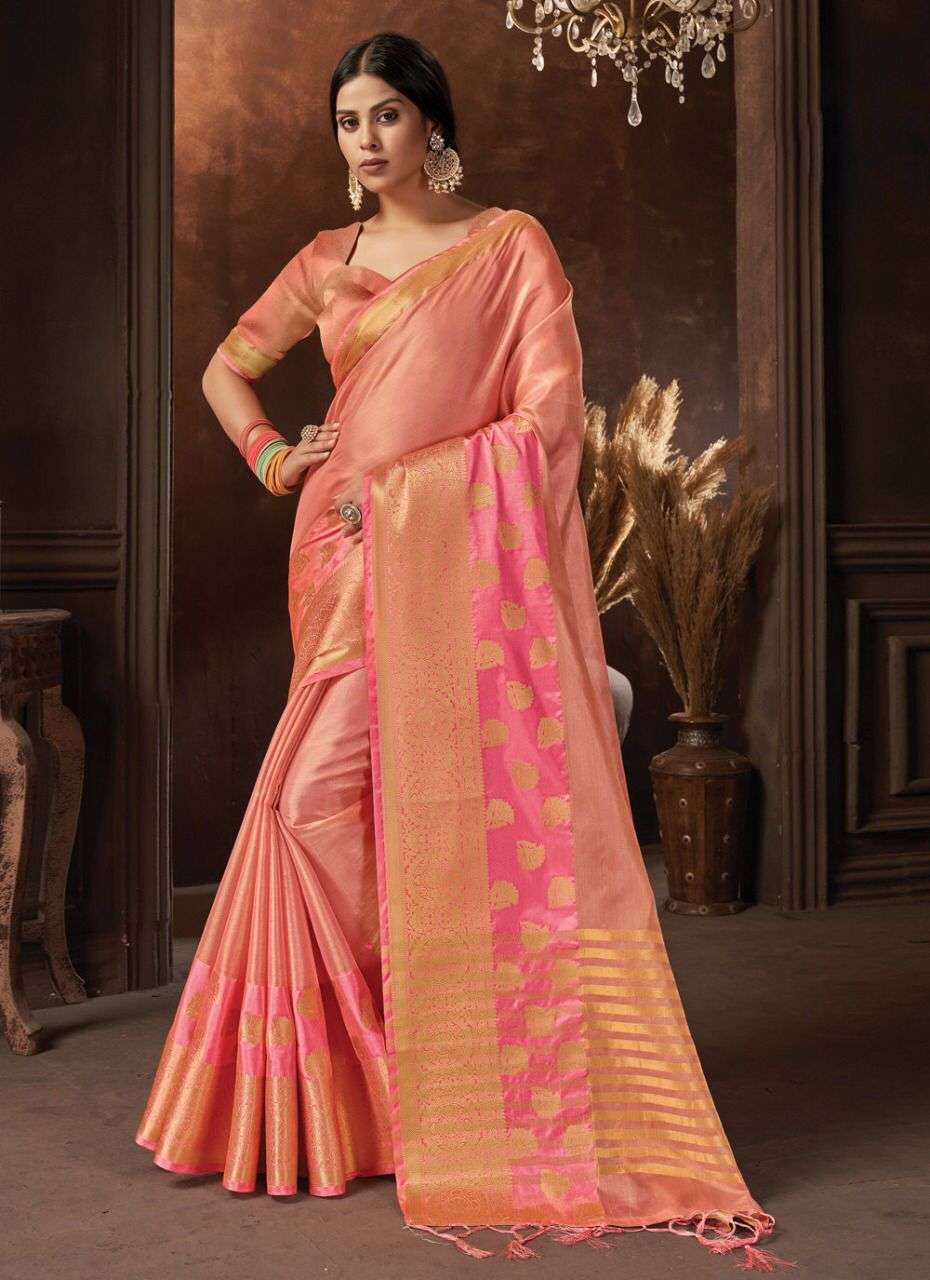 CHANDRIKA BY SANGAM PRINTS 1917 TO 1922 SERIES INDIAN TRADITIONAL WEAR COLLECTION BEAUTIFUL STYLISH FANCY COLORFUL PARTY WEAR & OCCASIONAL WEAR ORGANZA SAREES AT WHOLESALE PRICE