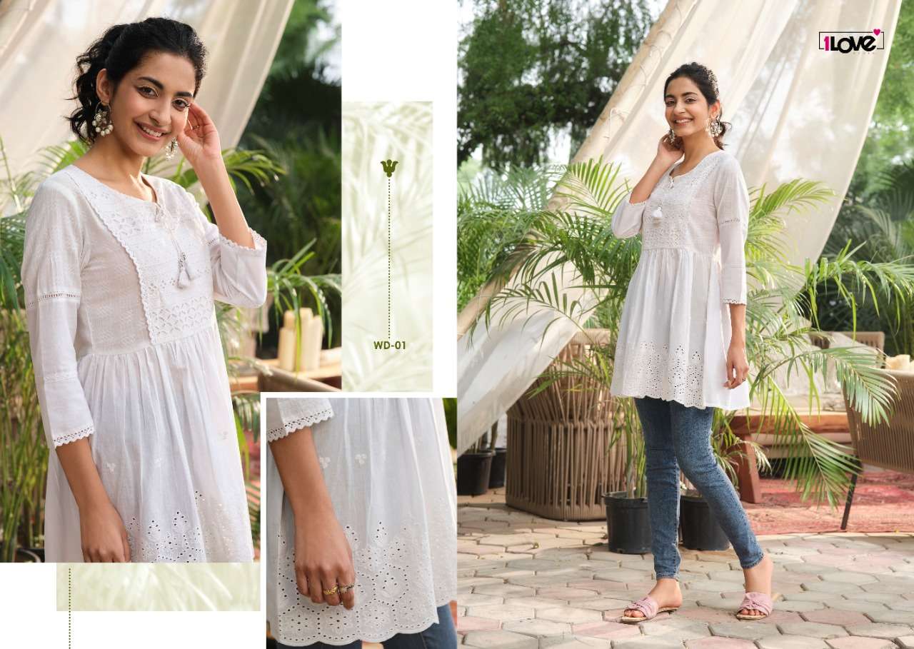 WEDESI BY 1 LOVE 01 TO 06 SERIES DESIGNER STYLISH FANCY COLORFUL BEAUTIFUL PARTY WEAR & ETHNIC WEAR COLLECTION PURE COTTON KURTIS AT WHOLESALE PRICE