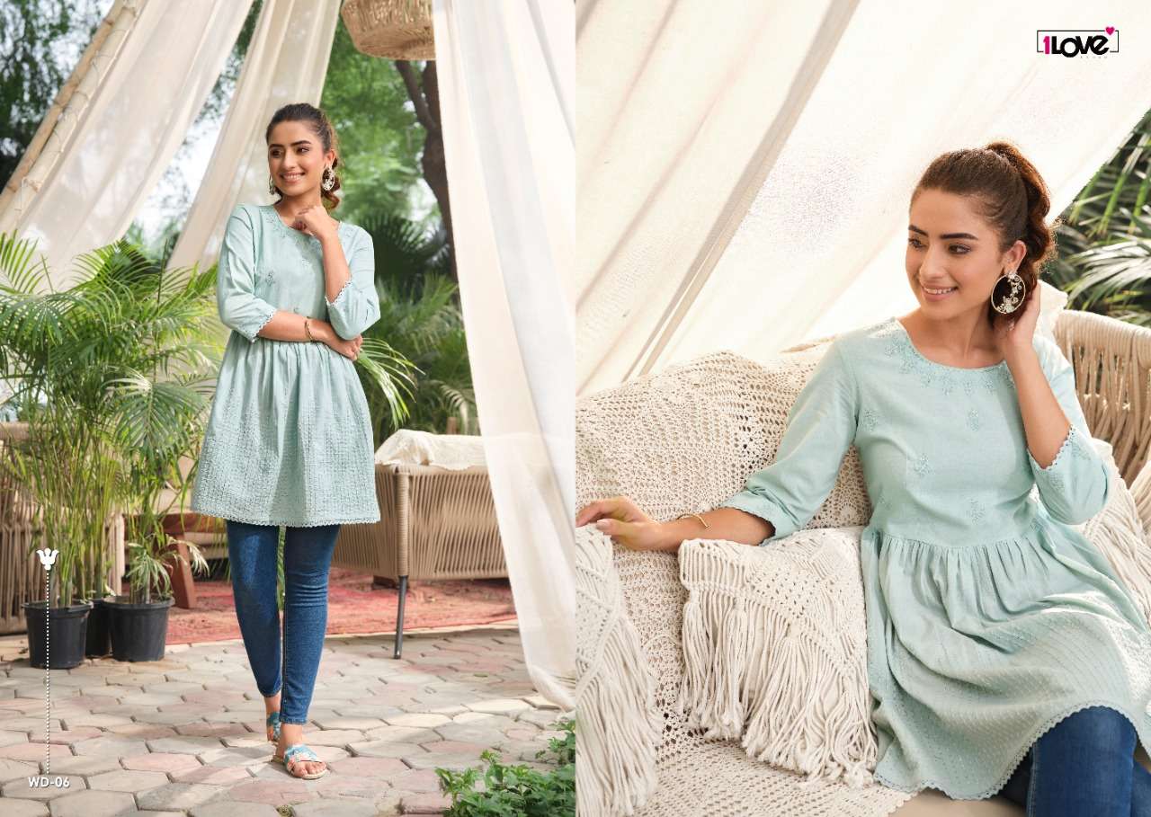 WEDESI BY 1 LOVE 01 TO 06 SERIES DESIGNER STYLISH FANCY COLORFUL BEAUTIFUL PARTY WEAR & ETHNIC WEAR COLLECTION PURE COTTON KURTIS AT WHOLESALE PRICE