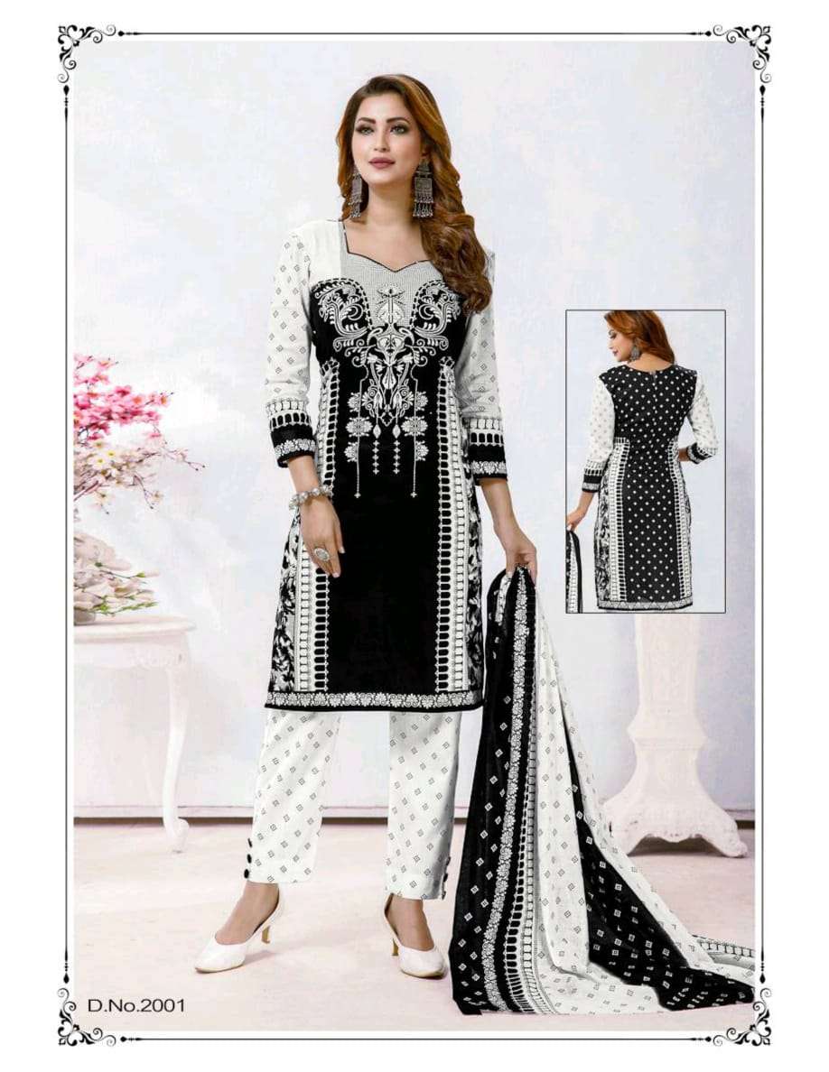 BLACK QUEEN VOL-2 BY SHREE MEENAXI COTTON 2001 TO 2010 SERIES BEAUTIFUL SUITS COLORFUL STYLISH FANCY CASUAL WEAR & ETHNIC WEAR COTTON PRINT DRESSES AT WHOLESALE PRICE