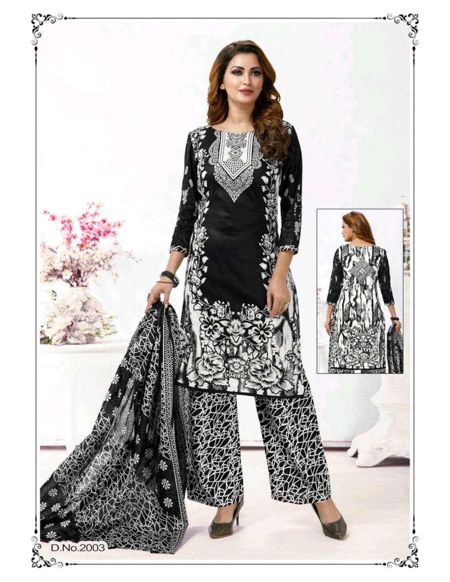 BLACK QUEEN VOL-2 BY SHREE MEENAXI COTTON 2001 TO 2010 SERIES BEAUTIFUL SUITS COLORFUL STYLISH FANCY CASUAL WEAR & ETHNIC WEAR COTTON PRINT DRESSES AT WHOLESALE PRICE