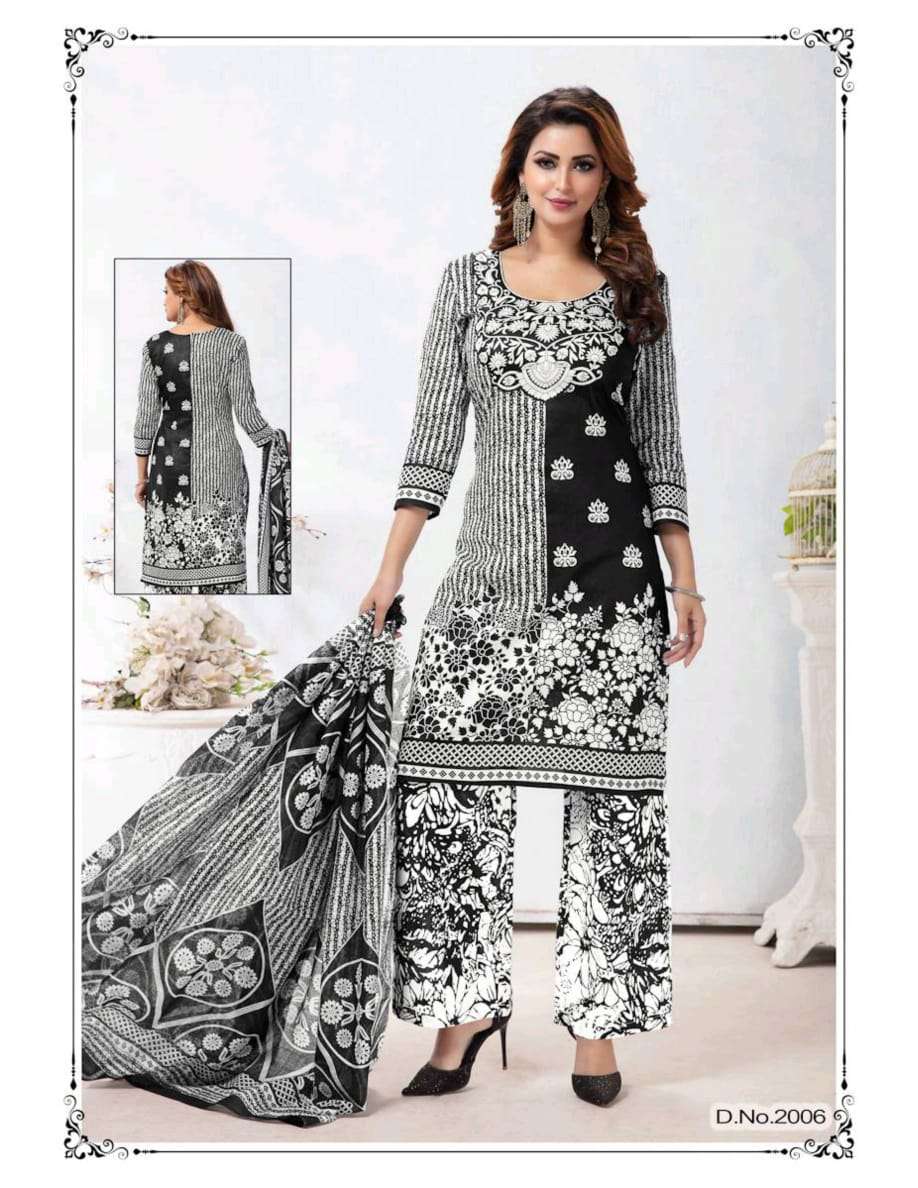 BLACK QUEEN VOL-2 BY SHREE MEENAXI COTTON 2001 TO 2010 SERIES BEAUTIFUL SUITS COLORFUL STYLISH FANCY CASUAL WEAR & ETHNIC WEAR COTTON PRINT DRESSES AT WHOLESALE PRICE