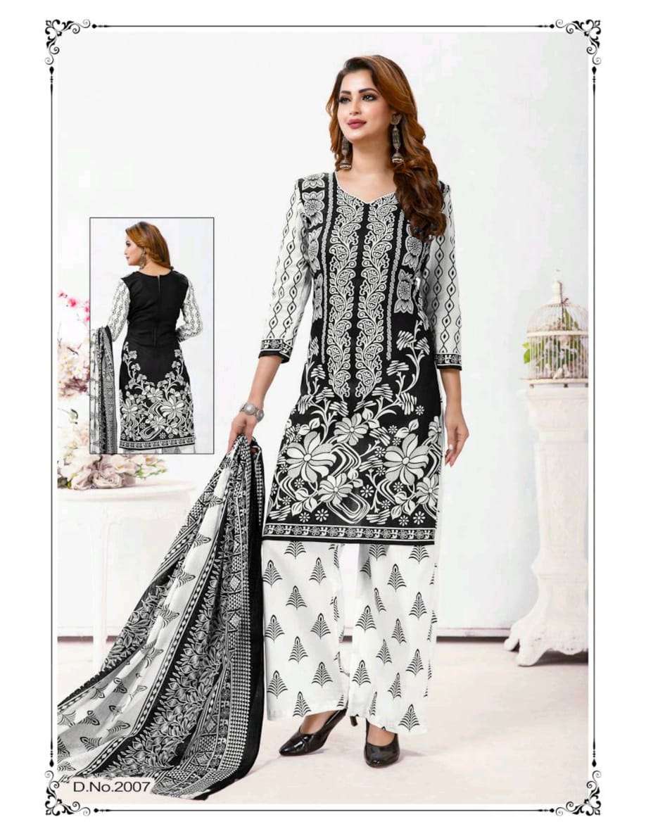 BLACK QUEEN VOL-2 BY SHREE MEENAXI COTTON 2001 TO 2010 SERIES BEAUTIFUL SUITS COLORFUL STYLISH FANCY CASUAL WEAR & ETHNIC WEAR COTTON PRINT DRESSES AT WHOLESALE PRICE