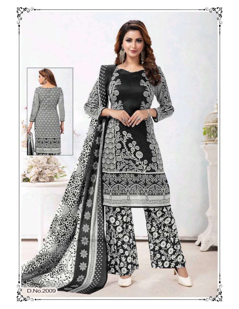 BLACK QUEEN VOL-2 BY SHREE MEENAXI COTTON 2001 TO 2010 SERIES BEAUTIFUL SUITS COLORFUL STYLISH FANCY CASUAL WEAR & ETHNIC WEAR COTTON PRINT DRESSES AT WHOLESALE PRICE