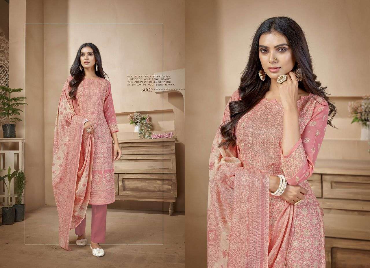 SONPARI VOL-3 BY SHIV GORI SILK MILLS 3001 TO 3008 SERIES BEAUTIFUL SUITS COLORFUL STYLISH FANCY CASUAL WEAR & ETHNIC WEAR PURE COTTON PRINT DRESSES AT WHOLESALE PRICE