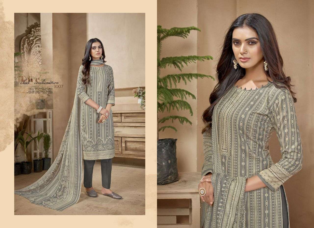 SONPARI VOL-3 BY SHIV GORI SILK MILLS 3001 TO 3008 SERIES BEAUTIFUL SUITS COLORFUL STYLISH FANCY CASUAL WEAR & ETHNIC WEAR PURE COTTON PRINT DRESSES AT WHOLESALE PRICE