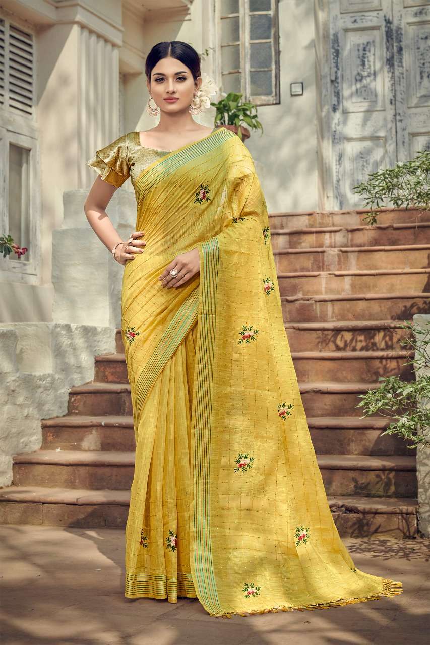 TANABANA COTTON BY YADU NANDAN FASHION 01 TO 04 SERIES INDIAN TRADITIONAL WEAR COLLECTION BEAUTIFUL STYLISH FANCY COLORFUL PARTY WEAR & OCCASIONAL WEAR COTTON EMBROIDERED SAREES AT WHOLESALE PRICE