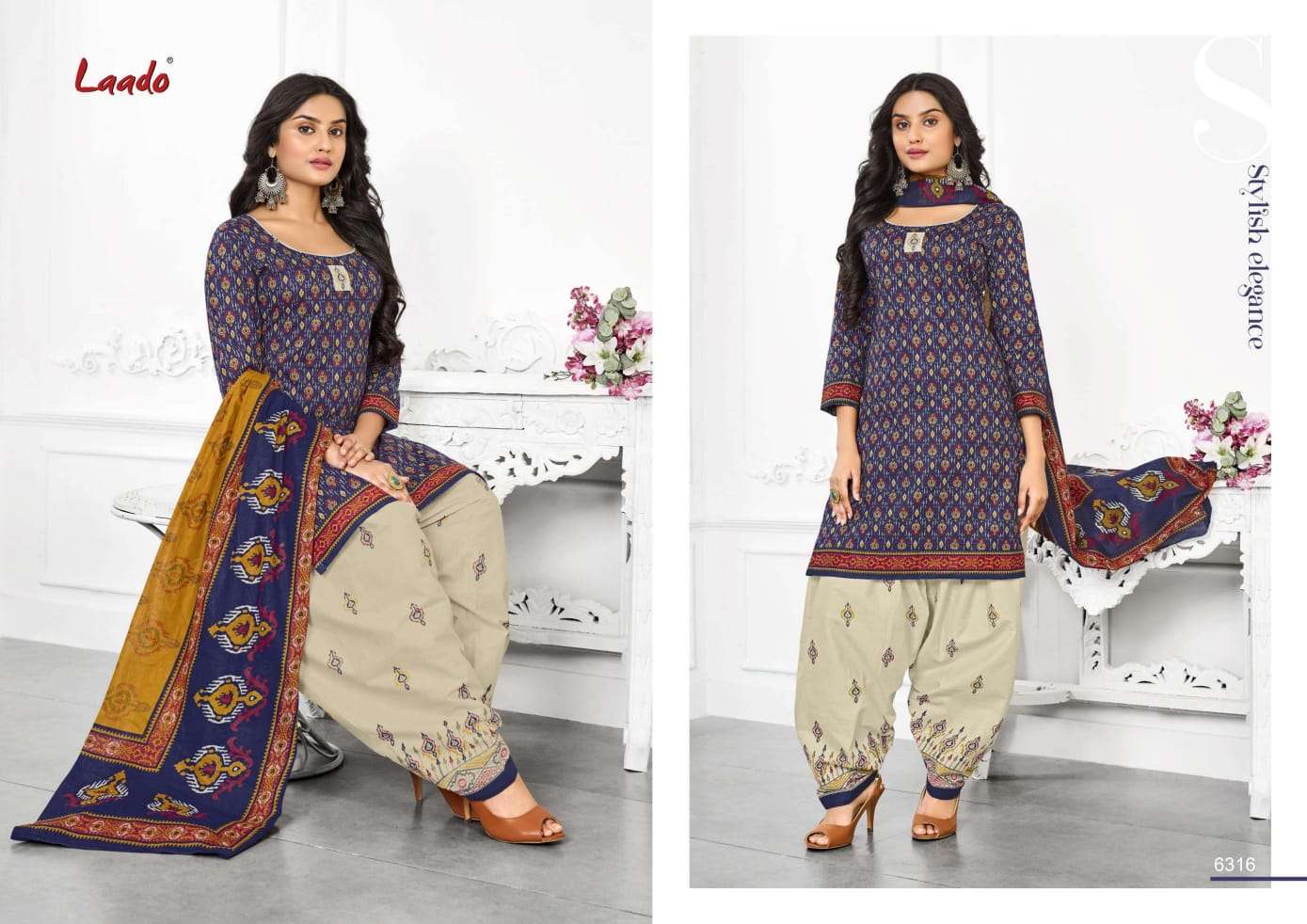 LAADO VOL-63 BY LAADO 6301 TO 6320 SERIES BEAUTIFUL SUITS STYLISH FANCY COLORFUL PARTY WEAR & OCCASIONAL WEAR PURE COTTON PRINTED DRESSES AT WHOLESALE PRICE