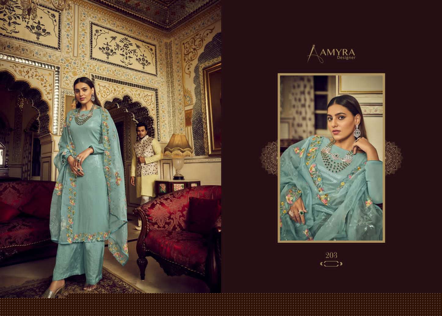 Mariya B By Amyra Designer 201 To 204 Series Beautiful Stylish Sharara Suits Fancy Colorful Casual Wear & Ethnic Wear & Ready To Wear Heavy Georgette Embroidered Dresses At Wholesale Price