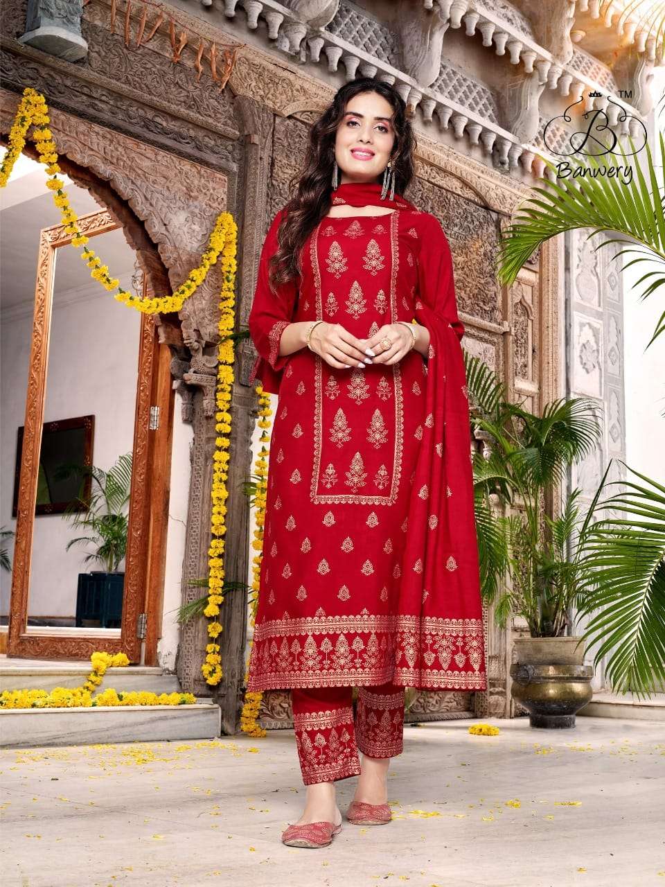 PARISHI BY BANWERY FASHION 1001 TO 1005 SERIES BEAUTIFUL SUITS COLORFUL STYLISH FANCY CASUAL WEAR & ETHNIC WEAR RAYON FOIL PRINT DRESSES AT WHOLESALE PRICE
