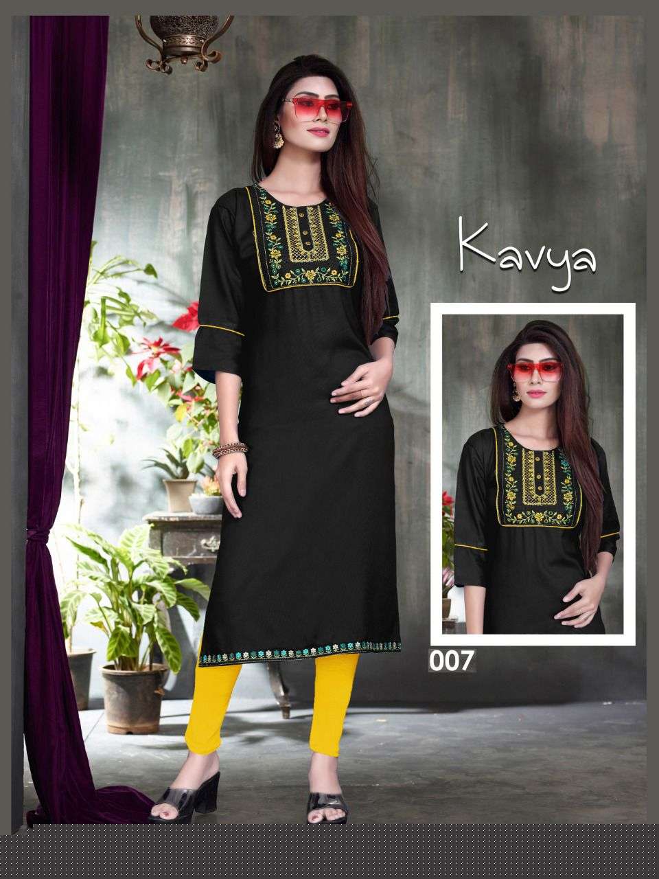 KAVYA VOL-4 BY AAGYA 001 TO 008 SERIES DESIGNER STYLISH FANCY COLORFUL BEAUTIFUL PARTY WEAR & ETHNIC WEAR COLLECTION RAYON EMBROIDERED KURTIS AT WHOLESALE PRICE
