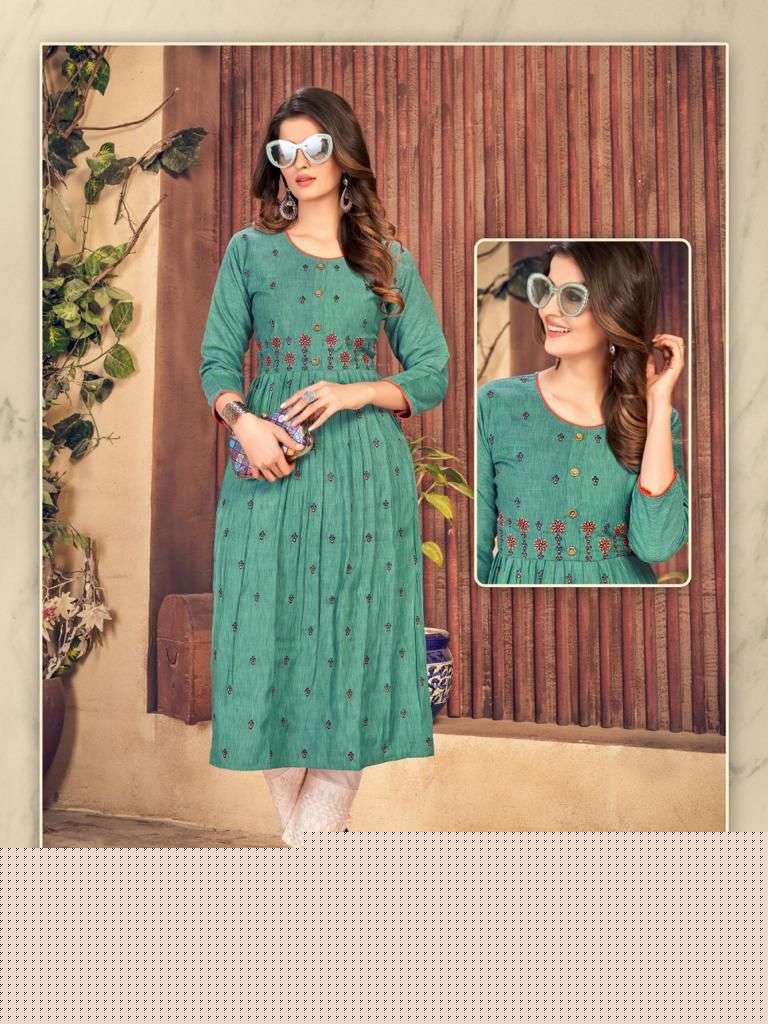ANTRA BY KANASU 1001 TO 1008 SERIES DESIGNER STYLISH FANCY COLORFUL BEAUTIFUL PARTY WEAR & ETHNIC WEAR COLLECTION PURE RAYON KURTIS AT WHOLESALE PRICE