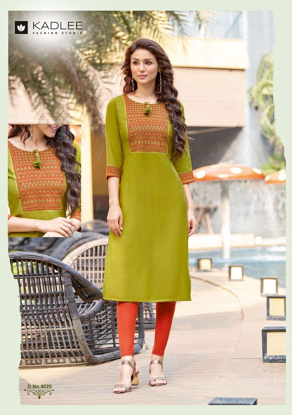 SACHI VOL-3 BY KADLEE 4015 TO 4020 SERIES DESIGNER STYLISH FANCY COLORFUL BEAUTIFUL PARTY WEAR & ETHNIC WEAR COLLECTION RAYON EMBROIDERY KURTIS AT WHOLESALE PRICE