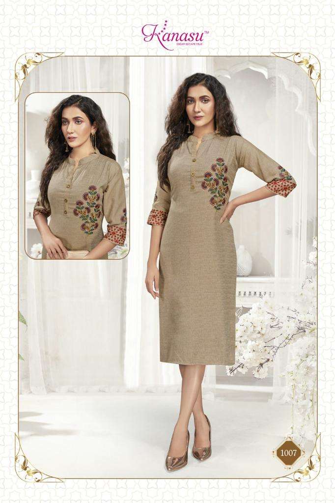 ROOHI VOL-2 BY KANASU 1001 TO 1008 SERIES DESIGNER STYLISH FANCY COLORFUL BEAUTIFUL PARTY WEAR & ETHNIC WEAR COLLECTION RAYON WITH WORK KURTIS AT WHOLESALE PRICE