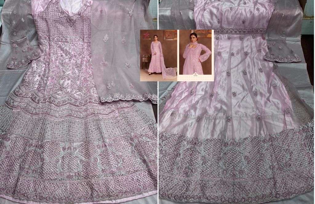 Mishaal 3001 Series By Mishaal Fab 3001 To 3004 Series Beautiful Pakistani Suits Stylish Colorful Fancy Casual Wear & Ethnic Wear Net Embroidered Dresses At Wholesale Price