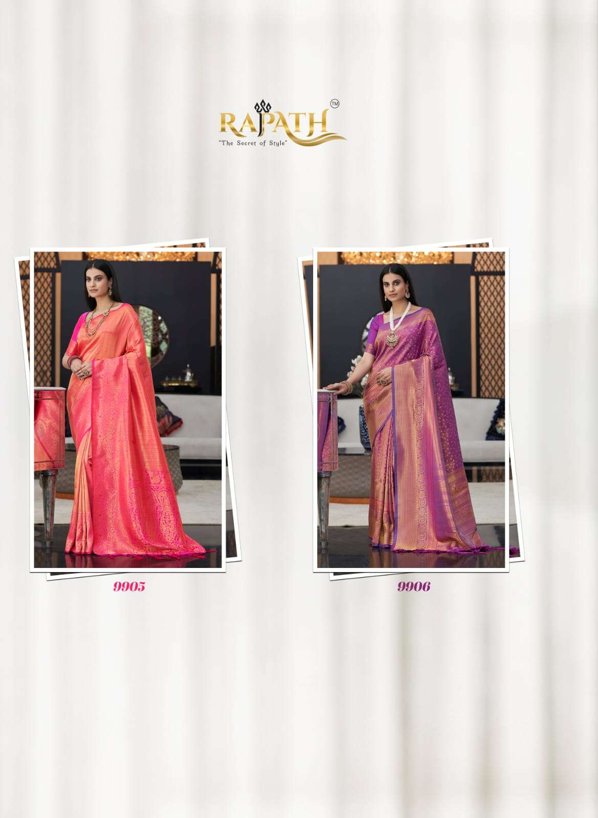Alveera Silk By Rajpath 9901 To 9906 Series Indian Traditional Wear Collection Beautiful Stylish Fancy Colorful Party Wear & Occasional Wear Kanjivaram Silk Sarees At Wholesale Price