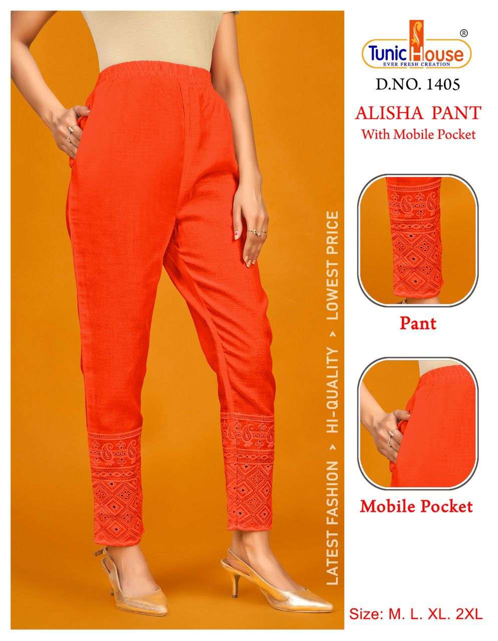 ALISHA PANT BY TUNIC HOUSE STYLISH FANCY BEAUTIFUL COLORFUL CASUAL WEAR & ETHNIC WEAR COTTON JEGGINGS AT WHOLESALE PRICE