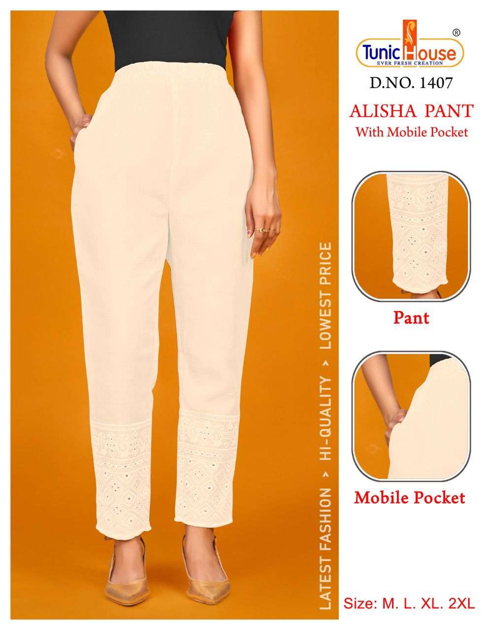 ALISHA PANT BY TUNIC HOUSE STYLISH FANCY BEAUTIFUL COLORFUL CASUAL WEAR & ETHNIC WEAR COTTON JEGGINGS AT WHOLESALE PRICE